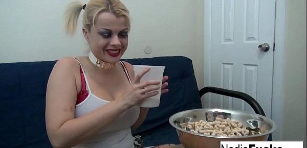  Sexy Nadia eats cereal filled with soldiers